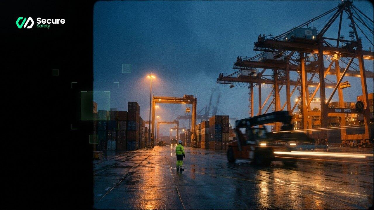 Terminais de Contentores e Straddle Carriers: IA de Segurança para os Portos Mais Movimentados do Mundo