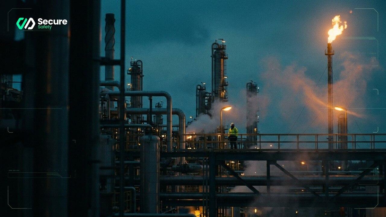Hidrocarbonetos e Trabalho Quente: IA de Segurança em Refinarias e Zonas de Risco de Explosão