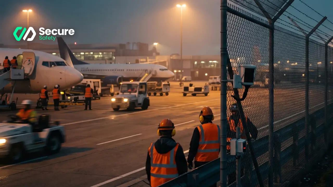 AI CCTV safety monitoring for Aeroportos e Aviação
