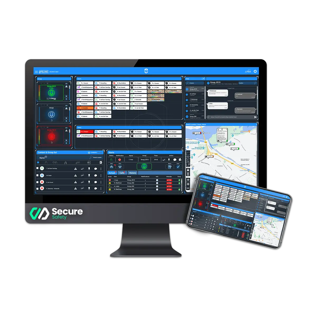 SecureSafety edge AI control unit — the on-premise processing appliance that stays inside the site network boundary